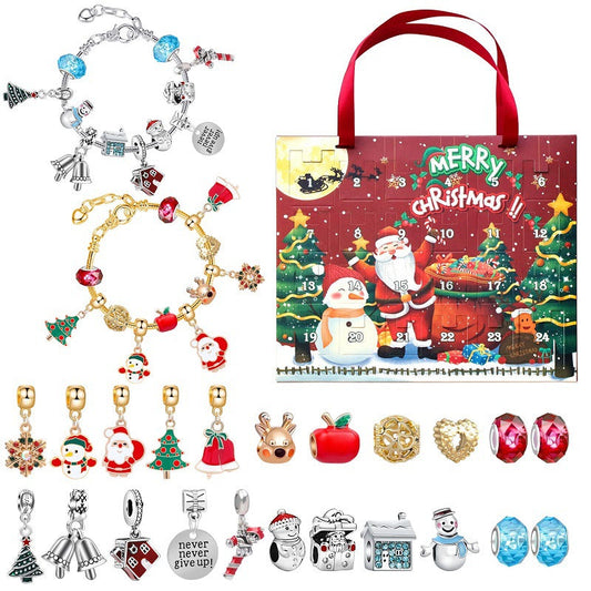 🎅2025 Early Xmas Sale 50% OFF💥DIY 24 Days Christmas Countdown Calendar Bracelets Set🎄