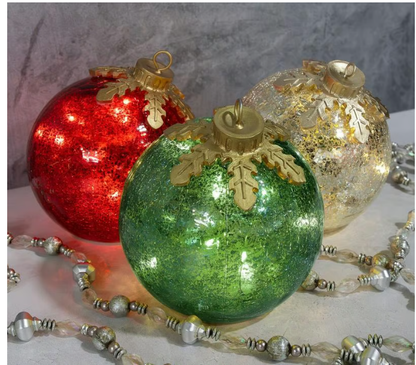 🔥Hot Sale🔥Glass Tabletop Christmas Ornaments【3ct】🔔🎁