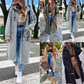 Women's Hooded Long Sweatshirt