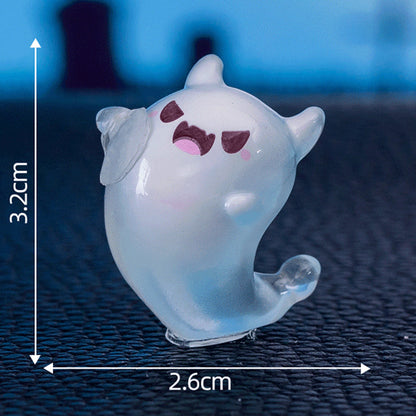 Cute Glow-in-the-Dark Mini Ghost Figurines